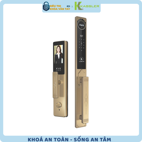 Khóa vân tay Kassler cửa gỗ KL-968 CNC Gold