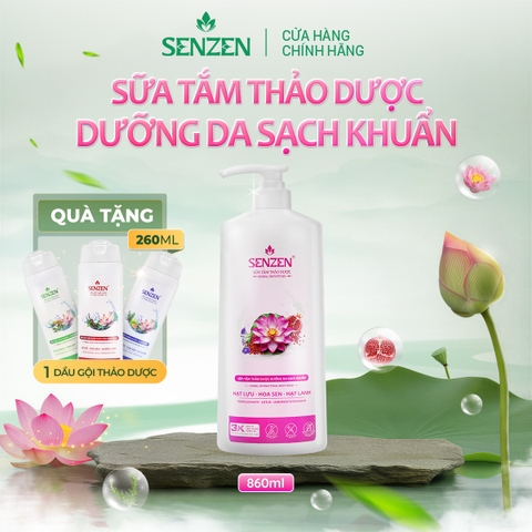 Mua 1 tặng 1 - Sữa Tắm Thảo Dược Sạch Khuẩn SenZen 860ML