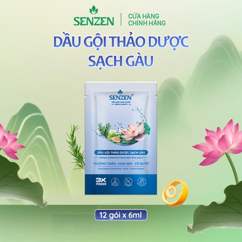 DẦU GỘI THẢO DƯỢC SẠCH GÀU SENZEN 12 GÓI x 6ML
