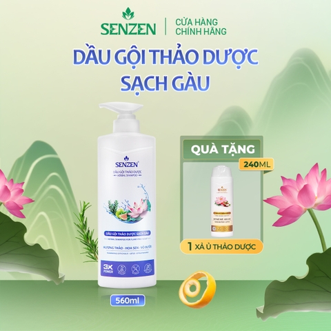 Mua 1 tặng 1 - Dầu Gội Thảo Dược Sạch Gàu SENZEN 560ML
