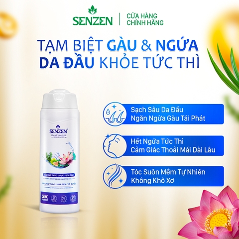 Dầu Gội Thảo Dược Sạch Gàu SENZEN 260ML