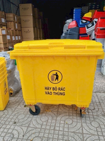 Thùng Rác Y Tế 660L Màu Vàng
