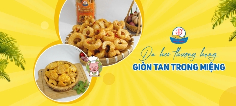 Da heo quay sấy mắm hành giòn tan hộp 100g