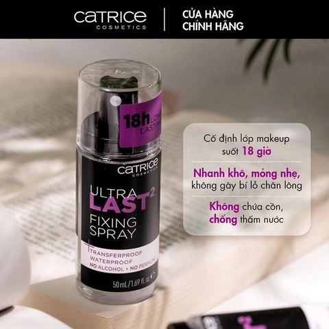 Xịt khoá nền Catrice Ultra Last2 Fixing Spray 50ml