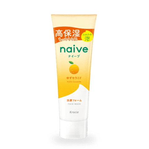 Sữa rửa mặt Kracie NAIVE FACE WASH (YUZU CERAMIDE) 130G- 4901417674579
