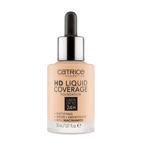 Kem nền Catrice HD Liquid Coverage Foundation 005 Ivory Beige dạng lỏng 30ml