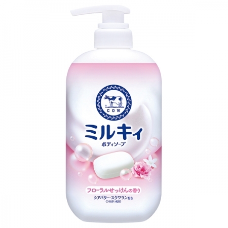 Sữa tắm bọt mịn dịu nhẹ hương hoa COW Milky Body Soap 500ml - 4901525011662