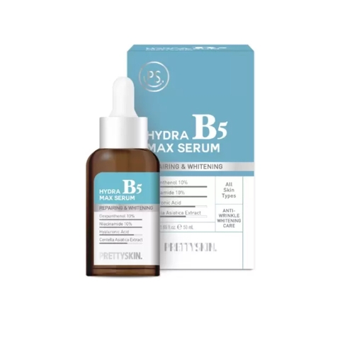 Tinh chất dưỡng da B5 (PRETTYSKIN HYDRA B5 MAX SERUM ), dung tích: 50ml, dạng chai lọ, giúp cung cấp độ ẩm cho da, giúp da mịn màng, hiệu: PRETTYSKIN