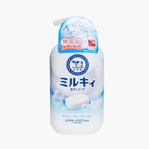 Sữa tắm bọt mịn dịu nhẹ hương cam chanh COW Milky Body Soap 500ml