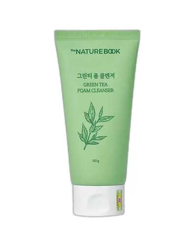 Sữa rửa mặt làm sạch bụi bẩn, bã nhờn và mụn đầu đen trên da, dưỡng ẩm cho da(THE NATURE BOOK GREEN TEA FOAM CLEANSER)150g