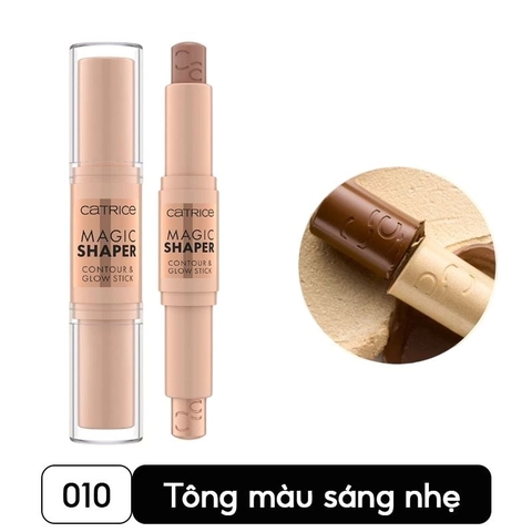 Sản phẩm bút tạo khối 2 đầu trang điểm Catrice Magic Shaper Contour & Glow Stick 010 Light 9g.