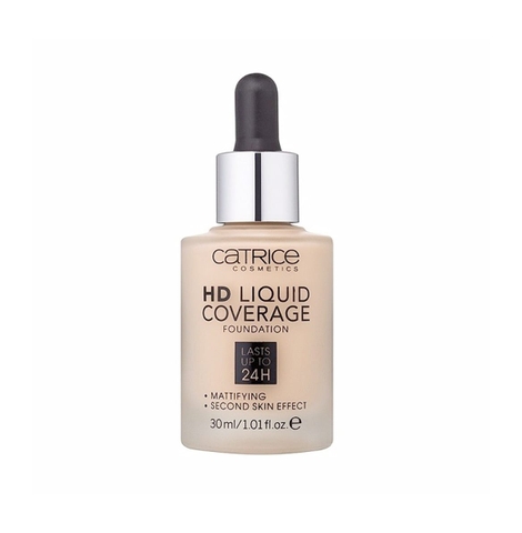Kem nền Catrice HD Liquid Coverage Foundation 010 Light Beige