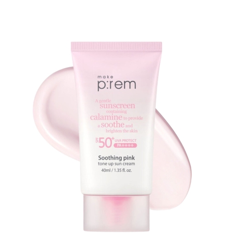 Kem chống nắng MAKE P:REM Soothing Pink Tone Up Sun Cream 50ml
