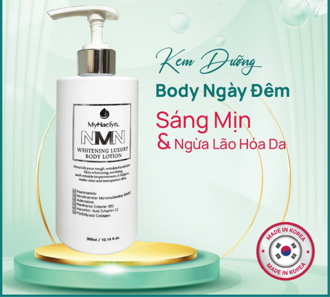 KEM DƯỠNG BODY CAO CẤP NMN 300ML (MYHAELYN NMN WHITENING LUXURY BODY LOTION-8809675774481)