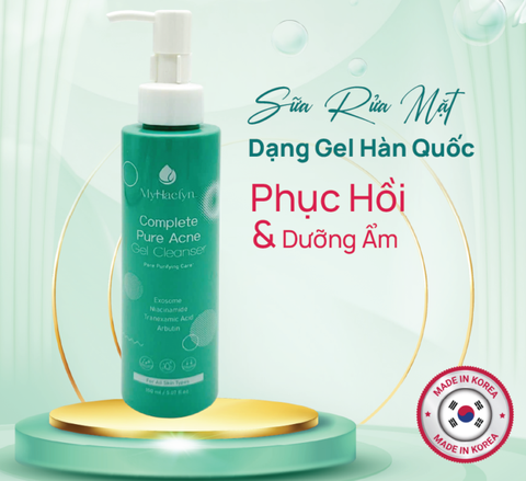 GEL RỬA MẶT CAO CẤP CÔNG NGHỆ EXOSOME 150ML (MYHAELYN COMPLETE PURE ACNE GEL CLEANSER-8809236797348)