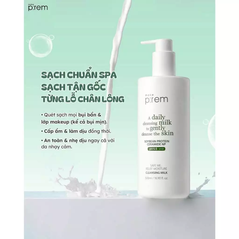 Tẩy trang dạng sữa làm dịu Safe me