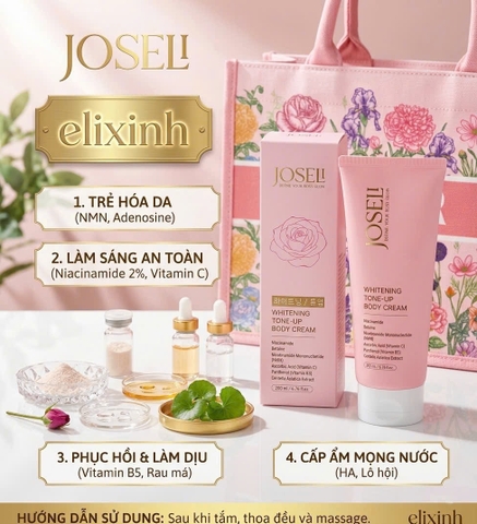 Kem dưỡng trắng toàn thân cao cấp Joseli ( JOSELI WHITENING TONE-UP BODY CREAM, 200ml/tuýp )