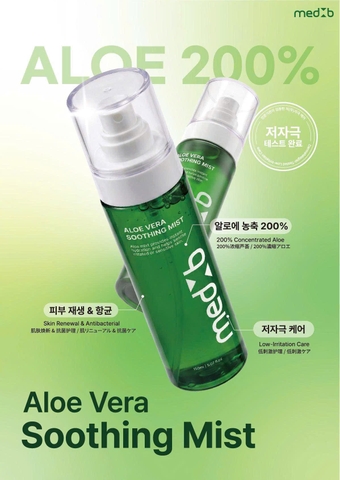 Xịt khoáng MEDB Aloe Vera Soothing Mist, hiệu MEDB, giúp dưỡng ẩm và làm dịu da khô, dung tích 150ml