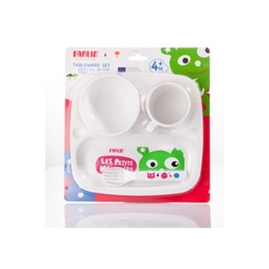 Bộ cốc,bát,thìa tập ăn bằng nhựa Farlin
