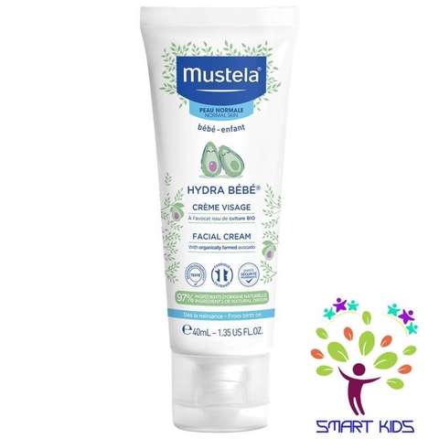 Kem Dưỡng Mặt Da Thường MUSTELA Hydra Bebe Facial Cream 40ml