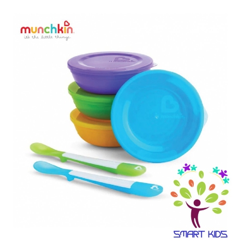 BỘ 4 BÁT CÓ NẮP + 2 THÌA MUNCHKIN