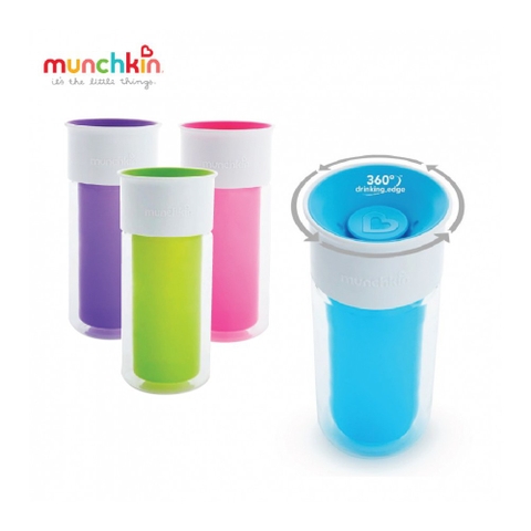 CỐC 360 ĐỘ CHỐNG ĐỔ GIỮ NHIỆT KÈM STICKER MUNCHKIN (266ML)