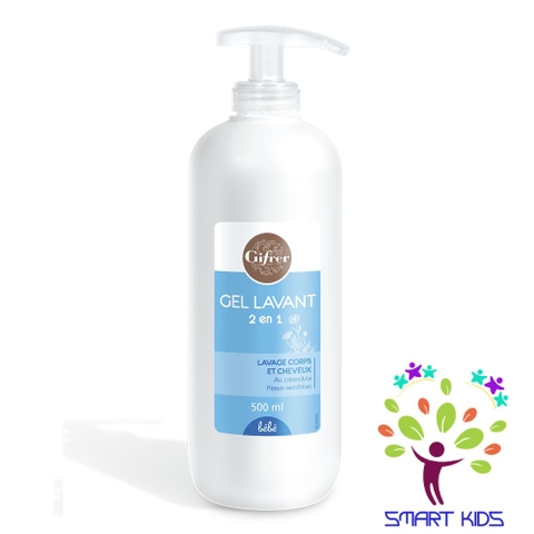 Sữa tắm gội 2 trong 1 cho bé Gifrer 500ml - Tinh chất Cúc Vạn Thọ Vitamin E Kháng khuẩn tăng cường độ ẩm