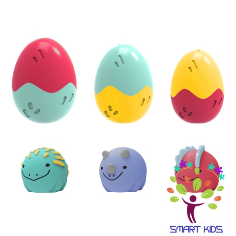 Bộ đồ chơi Dr Brown’s thả bồn tắm cho trẻ từ 6 tháng trở lên gồm 3 quả trứng khủng long