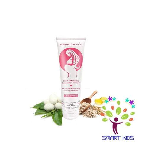 Kem chống rạn da và làm mờ sẹo cho bà bầu Mammacoccole, dưỡng da ngừa thâm khi mang thai và sau sinh 300ml