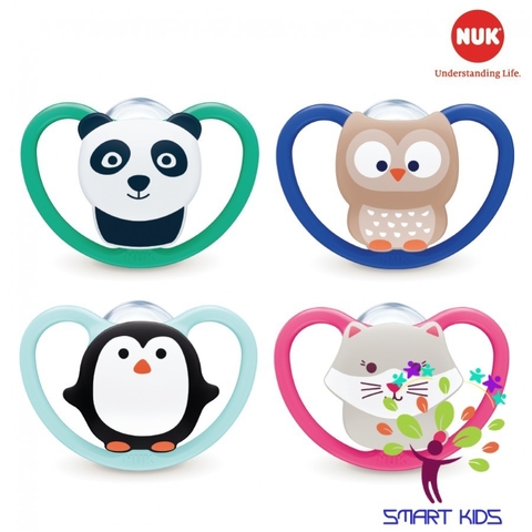 BỘ 2 TI GIẢ NUK SPACE SILICONE CHÍNH HÃNG NHẬP KHẨU ĐỨC