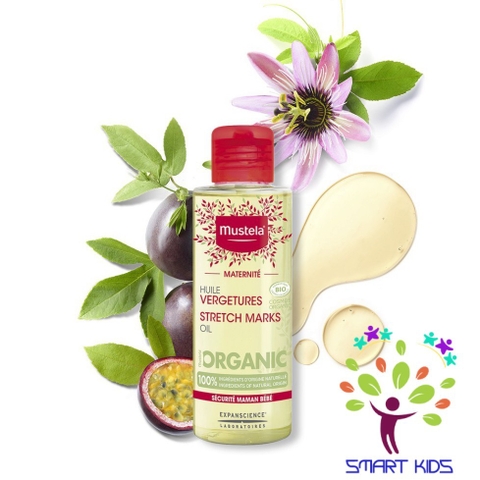Dầu Massage dưỡng da chống rạn dành cho mẹ bầu MUSTELA Vergetures Stretch Marks oil 105ml