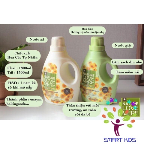 Nước giặt xả hương hoa cúc cho bé Nature Love Mere