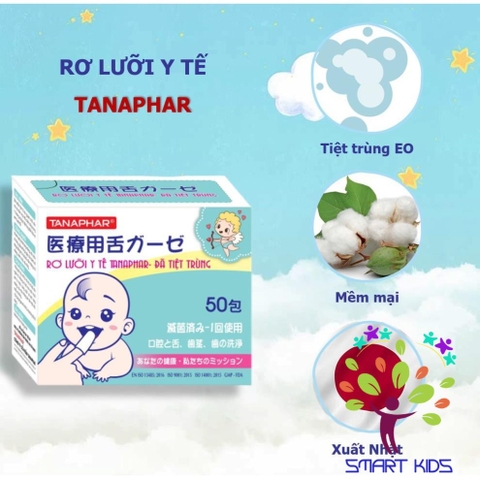 Rơ Lưỡi Y Tế Tanaphar Đã Tiệt Trùng Hộp 50 Chiếc - Hàng Xuất Nhật