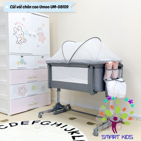 Cũi Vải Cho Bé Chân Cao Umoo UM-08109