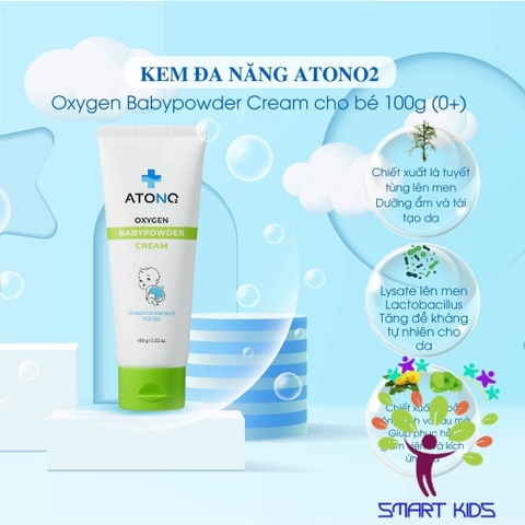 KEM HĂM BABY POWDER OXYGEN ATONO2 CHO BÉ TỪ 0M+ 100G