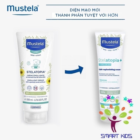 Kem Dưỡng Da Chàm Thể Tạng (Viêm Da Cơ Địa) MUSTELA Stelatopia Emollient Cream 150ml