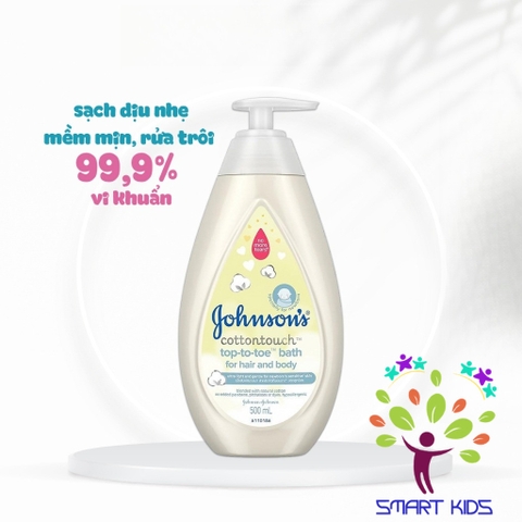 Sữa Tắm Gội Cho Bé Johnson's Baby Top-To-Toe Bath Cotton Touch Dịu Nhẹ, Dưỡng Ẩm Cho Bé