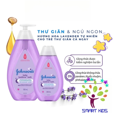 Sữa Tắm Gội Johnson's Baby Bedtime Bath Hương Lavender Thư Giãn Dành Cho Bé