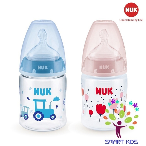 BÌNH SỮA CẢM BIẾN NHIỆT NUK PP 150ML/300ML NÚM TI SILICONE