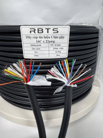Dây cáp tín hiệu Chịu gập High flexible 16 lõi 20awg, 22awg, 24awg, 26awg - Không lưới