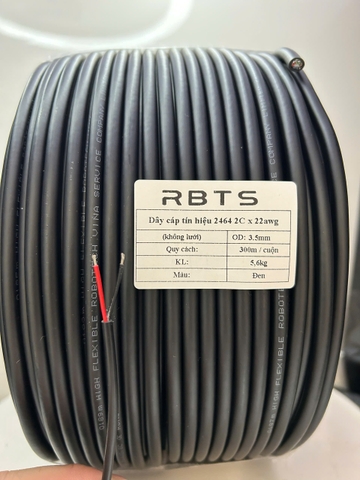 Dây cáp tín liệu 2464 2 lõi 18awg, 20awg, 22awg, 24awg, 26awg- không lưới