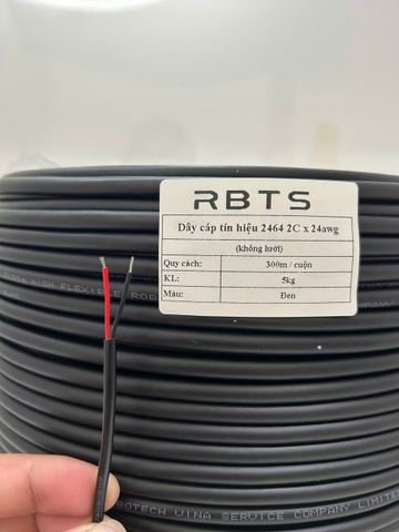 Dây cáp tín liệu 2464 2 lõi 18awg, 20awg, 22awg, 24awg, 26awg- không lưới