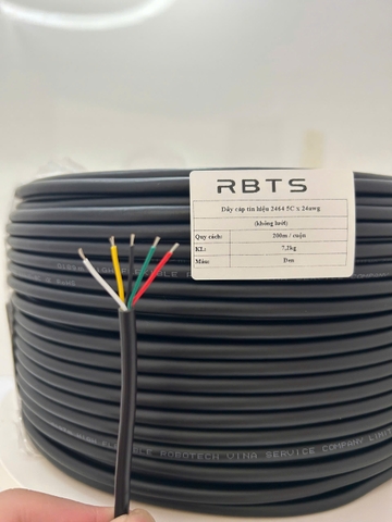 Dây cáp tín liệu 2464 5 lõi 18awg, 20awg, 22awg, 24awg, 26awg, 28awg, 30awg- không lưới