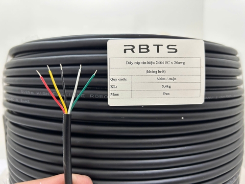 Dây cáp tín liệu 2464 5 lõi 18awg, 20awg, 22awg, 24awg, 26awg, 28awg, 30awg- không lưới