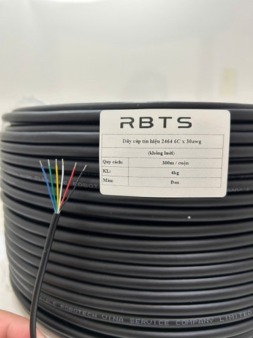 Dây cáp tín liệu 2464 6 lõi 20awg, 22awg, 24awg, 26awg, 28awg, 30awg- không lưới