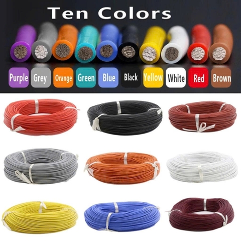 Cáp tín hiệu Silicon siêu mềm chịu nhiệt độ cao 200°C 6awg, 8awg, 10awg, 12awg, 14awg, 16awg, 18awg, 20awg, 14awg ...