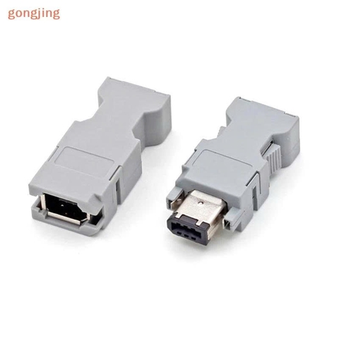 Đầu nối SCSI SM-6P, SP-6P,  chân hàn (nam + nữ)