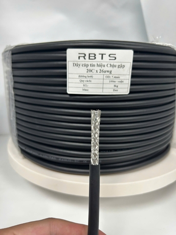 Dây cáp tín hiệu chịu gập linh hoạt High flexible 20 lõi 24awg, 26awg - 2 lớp chống nhiễu