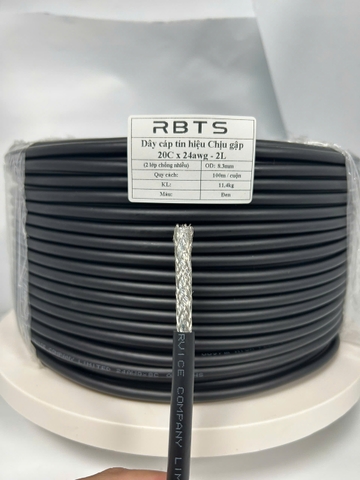 Dây cáp tín hiệu chịu gập linh hoạt High flexible 20 lõi 24awg, 26awg - 2 lớp chống nhiễu