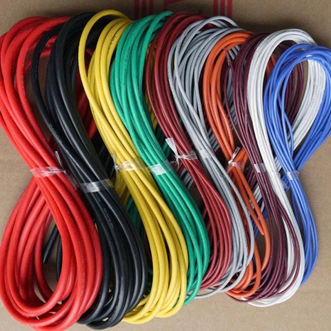 Cáp tín hiệu Silicon siêu mềm chịu nhiệt độ cao 200°C 6awg, 8awg, 10awg, 12awg, 14awg, 16awg, 18awg, 20awg, 14awg ...